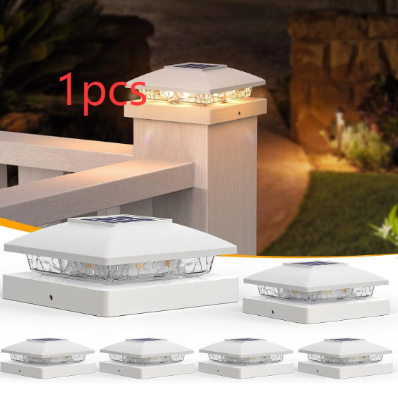Outdoor Villa Railing LED Two-color Courtyard Lighting Solar Night Light