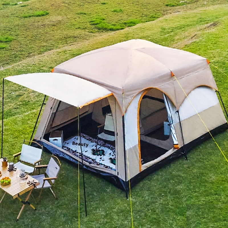 Outdoor Camping Pavilion Two Bedrooms And One Living Room