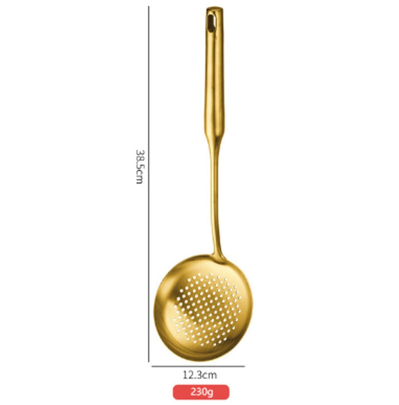 Stainless Steel Cooking Spoon Kitchenware Gift Set Custom Gilded