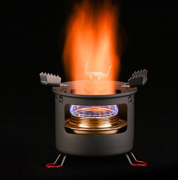 ALOCS Liquid & Solid Alcohol Stove – Portable Dual Fuel Camping Stove for Backpacking, Hiking & Outdoor Cooking