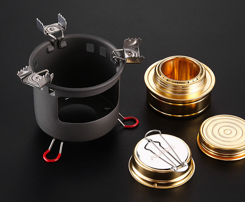 ALOCS Liquid & Solid Alcohol Stove – Portable Dual Fuel Camping Stove for Backpacking, Hiking & Outdoor Cooking