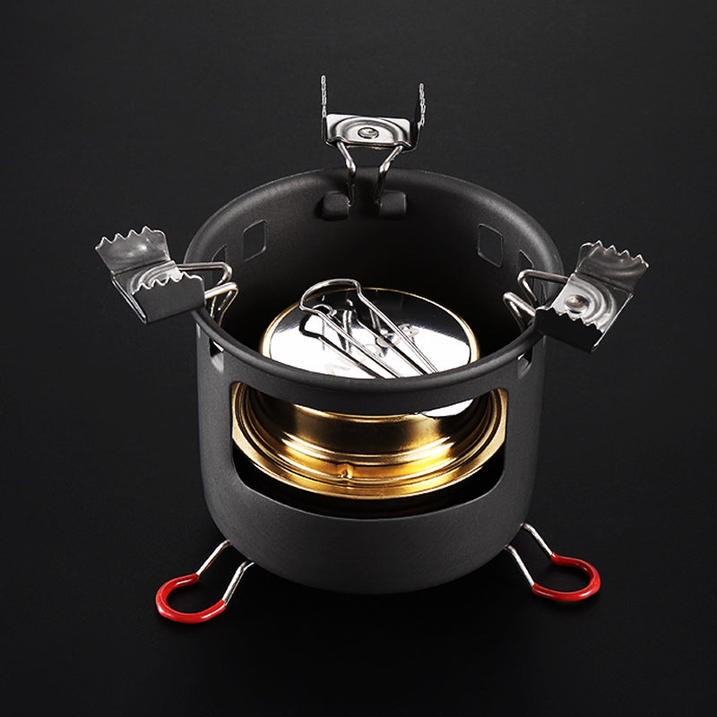 ALOCS Liquid & Solid Alcohol Stove – Portable Dual Fuel Camping Stove for Backpacking, Hiking & Outdoor Cooking