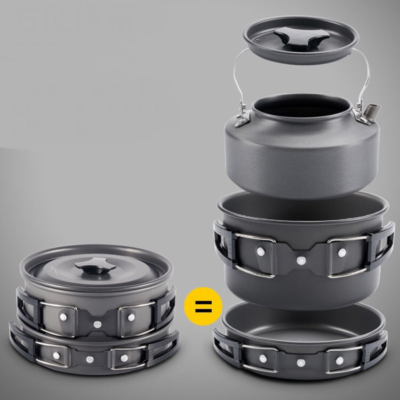 Portable Camping Cookware Set – Lightweight Outdoor Cooking Kit for Hiking, Backpacking & Travel