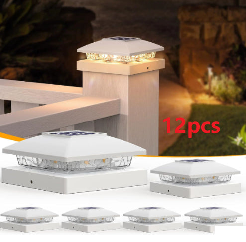 Outdoor Villa Railing LED Two-color Courtyard Lighting Solar Night Light