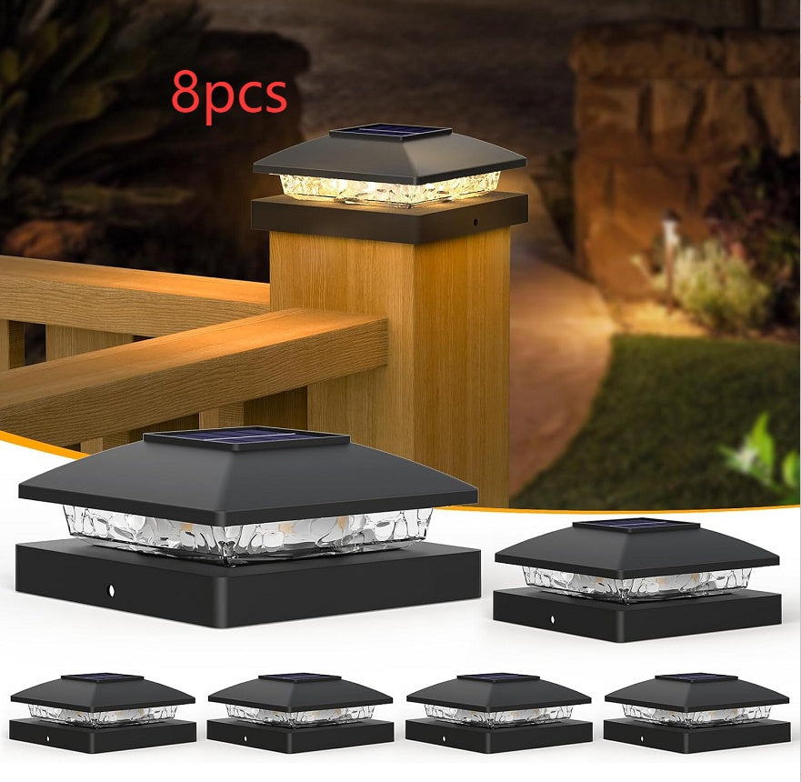 Outdoor Villa Railing LED Two-color Courtyard Lighting Solar Night Light