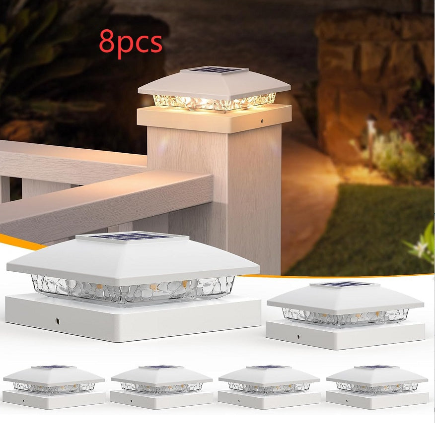 Outdoor Villa Railing LED Two-color Courtyard Lighting Solar Night Light
