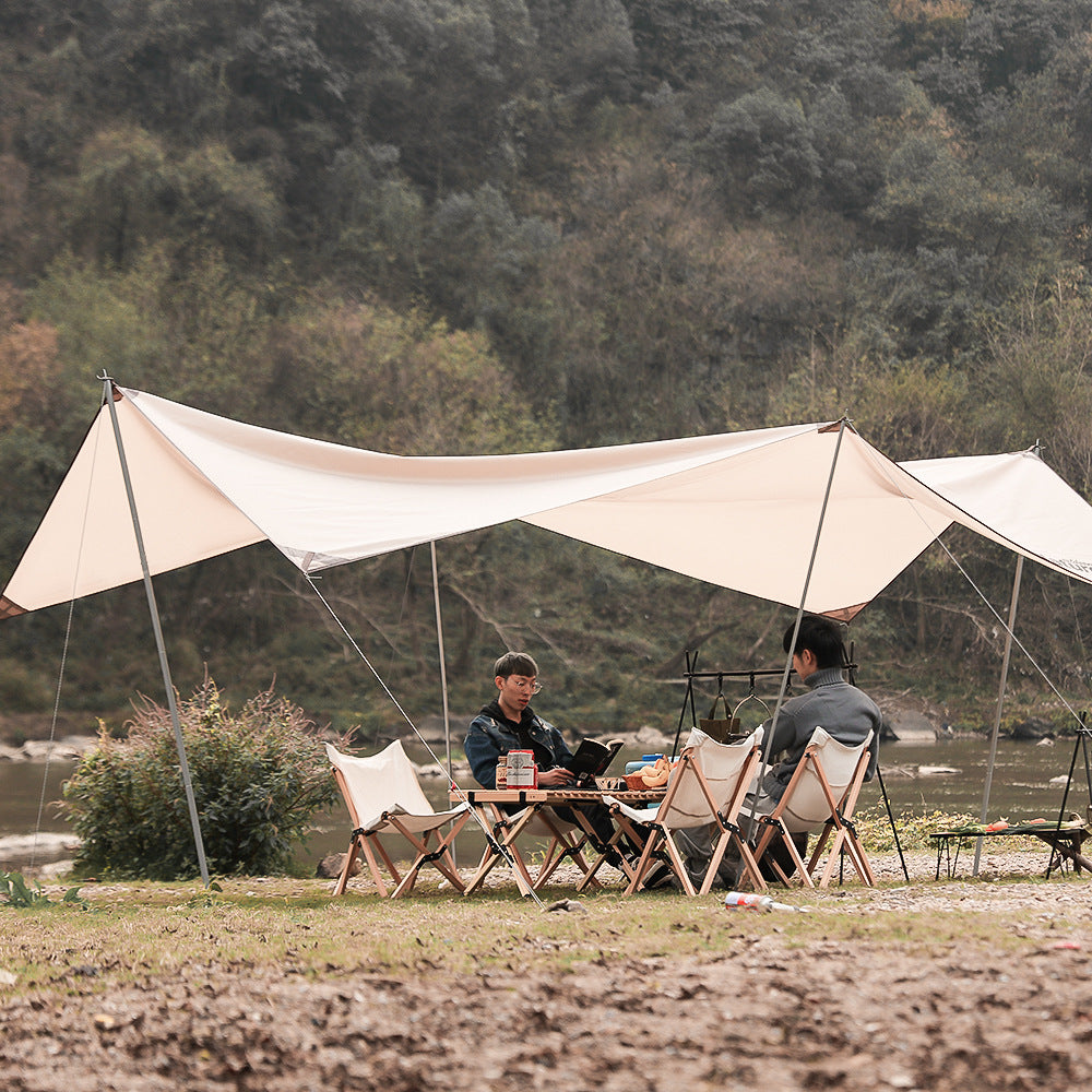 Outdoor Camping Aluminum Alloy Large Foldable Portable Clothes Drying Rack For Camping Travel Triangle