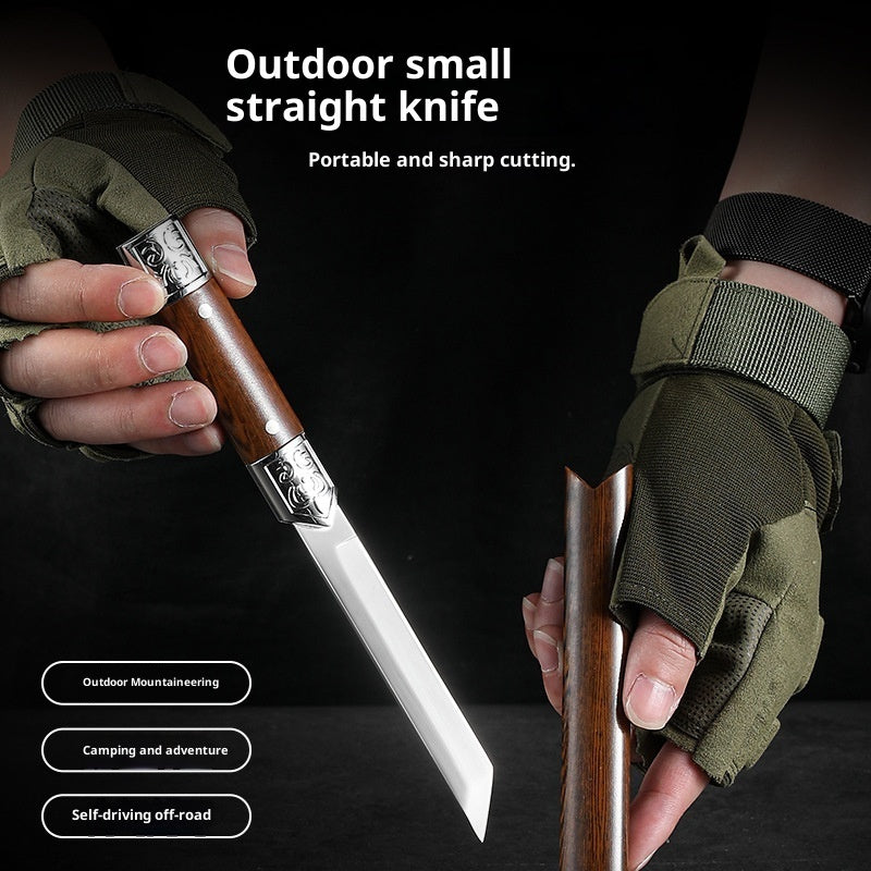 Outdoor BBQ High Hardness Wilderness Survival Knife