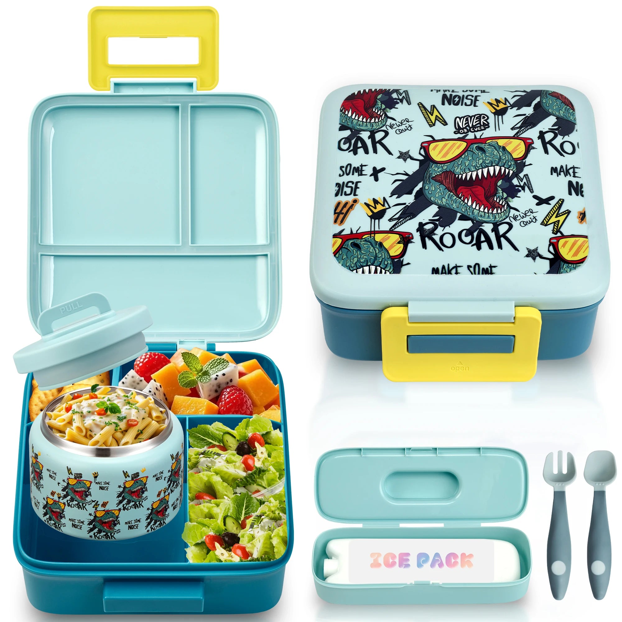 Kids Bento Lunch Box – Leak-Proof with Insulated Jar