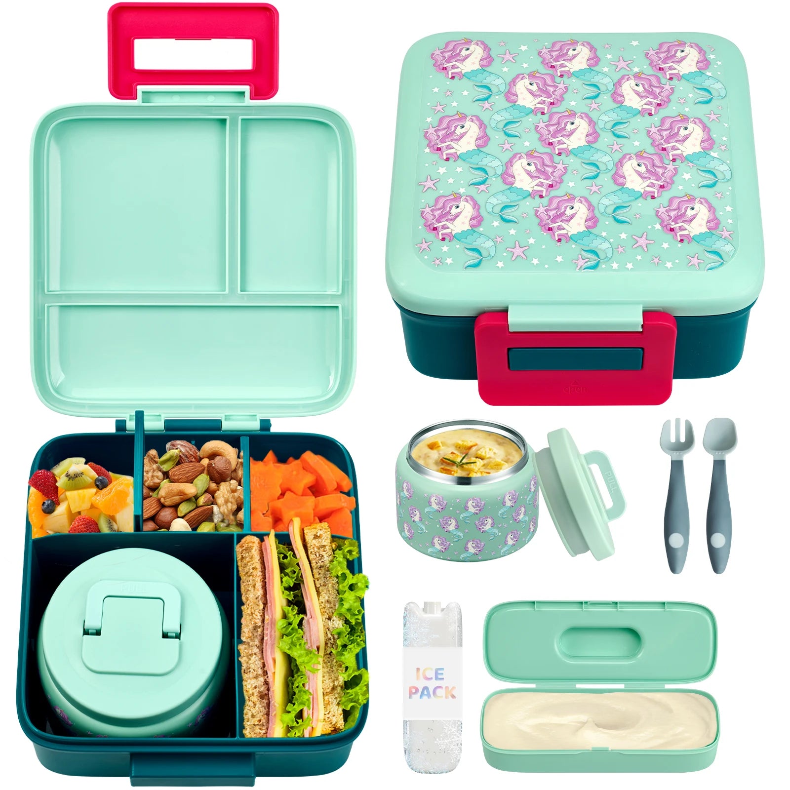 Kids Bento Lunch Box – Leak-Proof with Insulated Jar