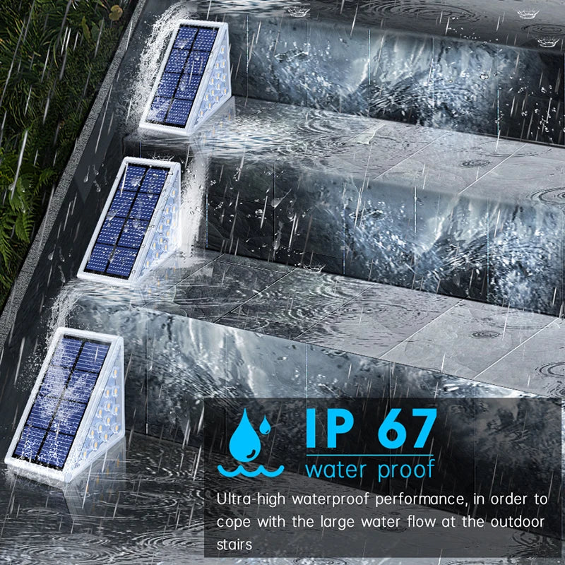 Solar LED Step Light – IP67 Waterproof Stair Lamp