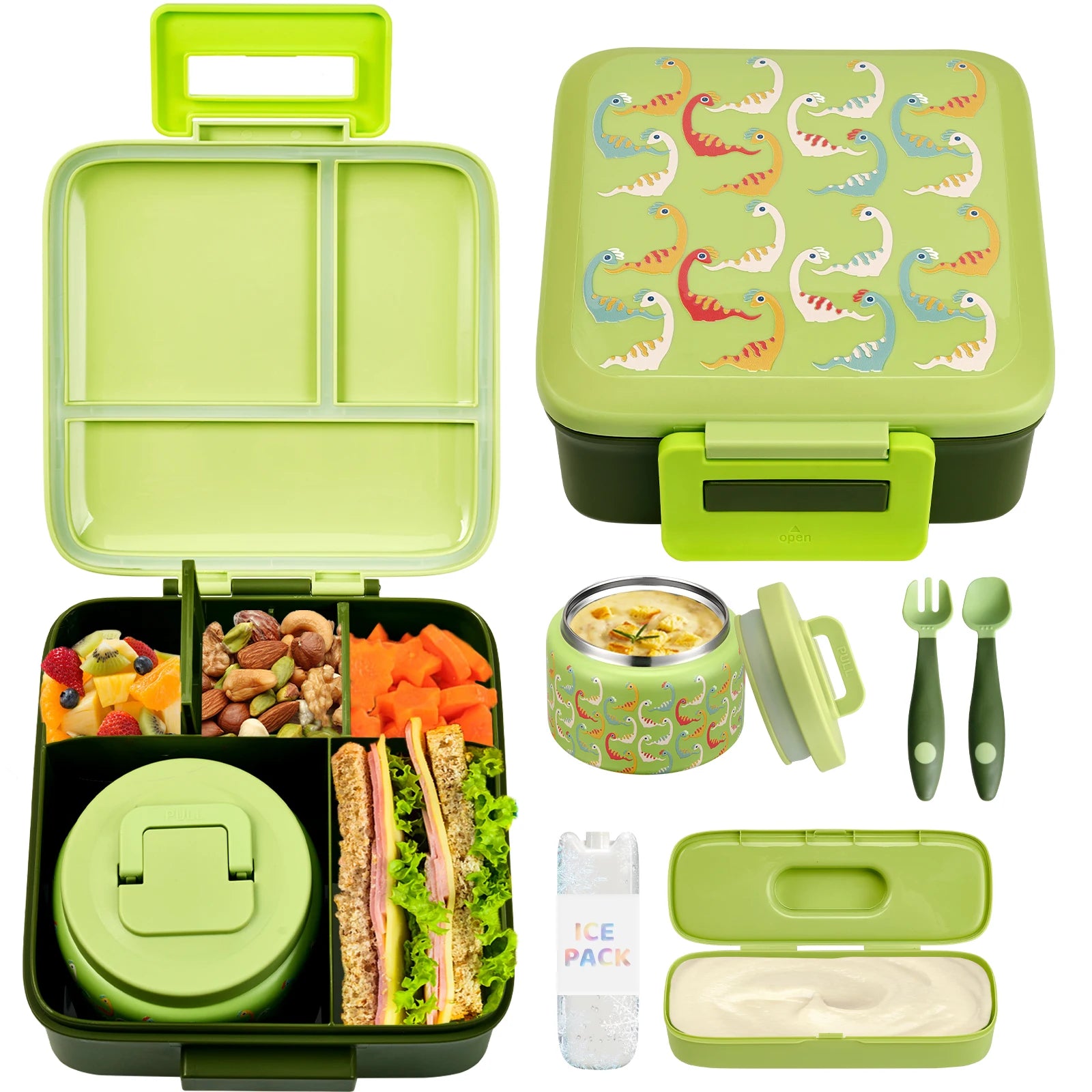 Kids Bento Lunch Box – Leak-Proof with Insulated Jar