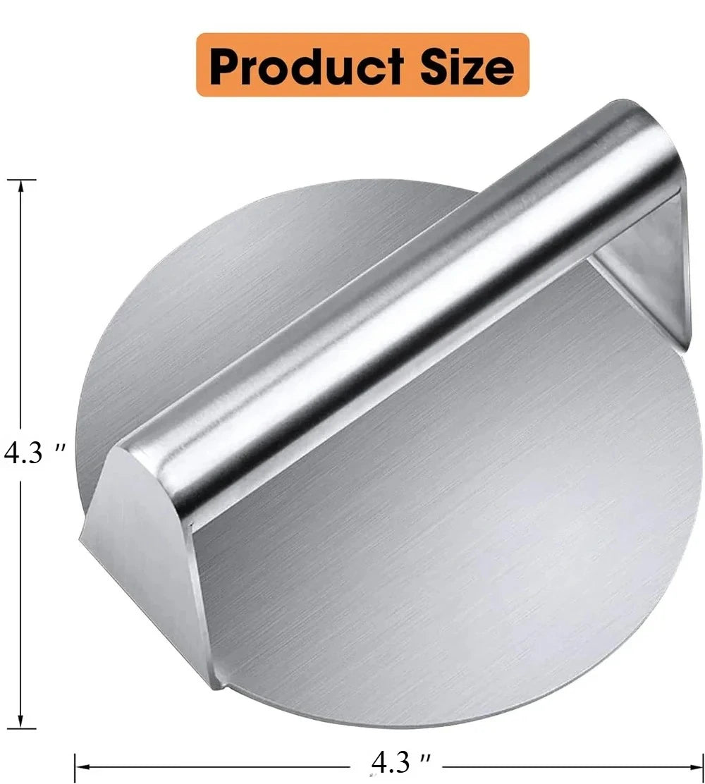 Stainless Steel Smash Burger Press Hamburger Patties Meat Masher Circular Meat Press Mold for Deli Meats Kitchen Accessories