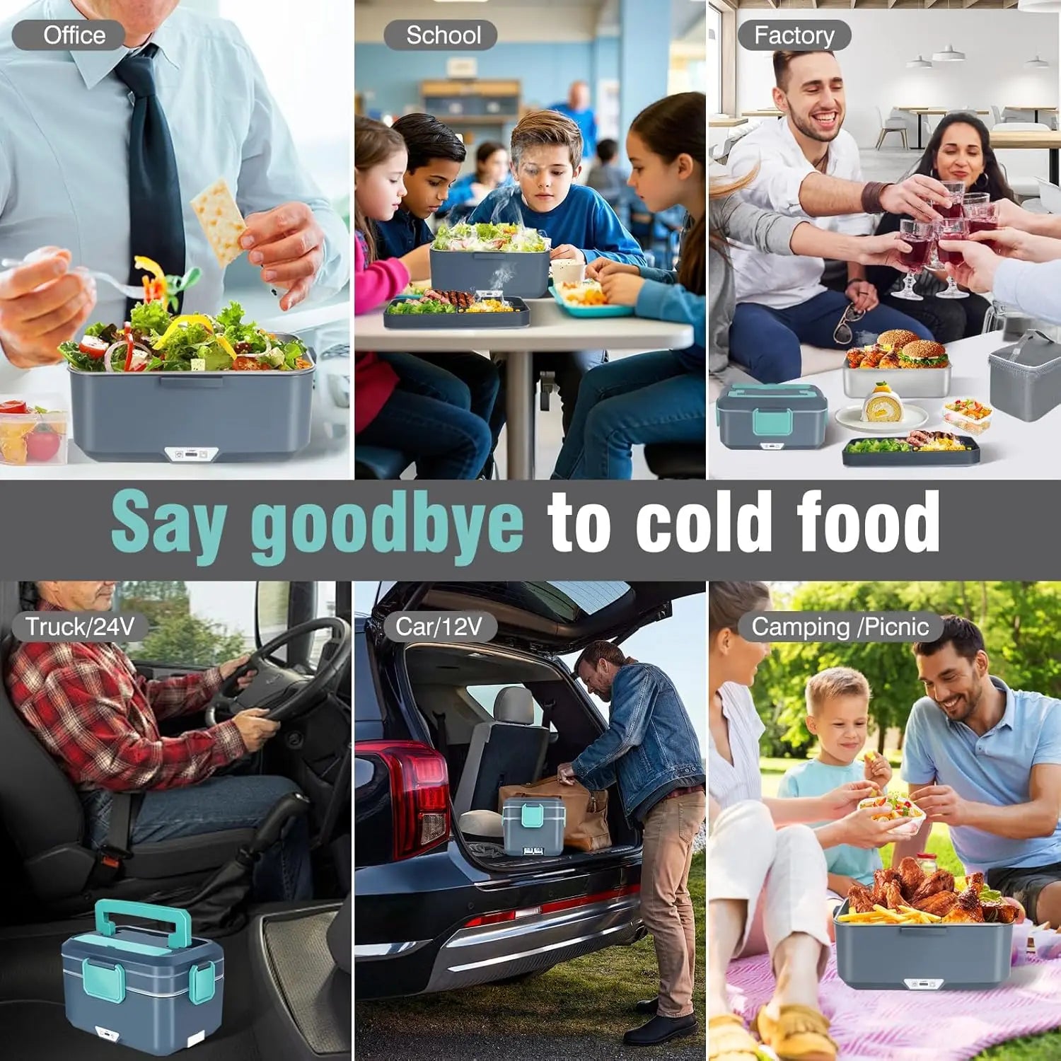 TINSOL 3.5L Electric Heated Lunch Box – Fast 90W Heating