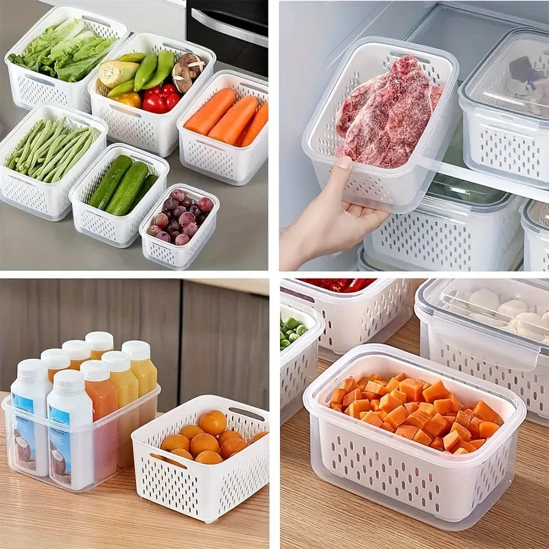 9PCS Fruit Storage Containers – Fridge Organizer Set