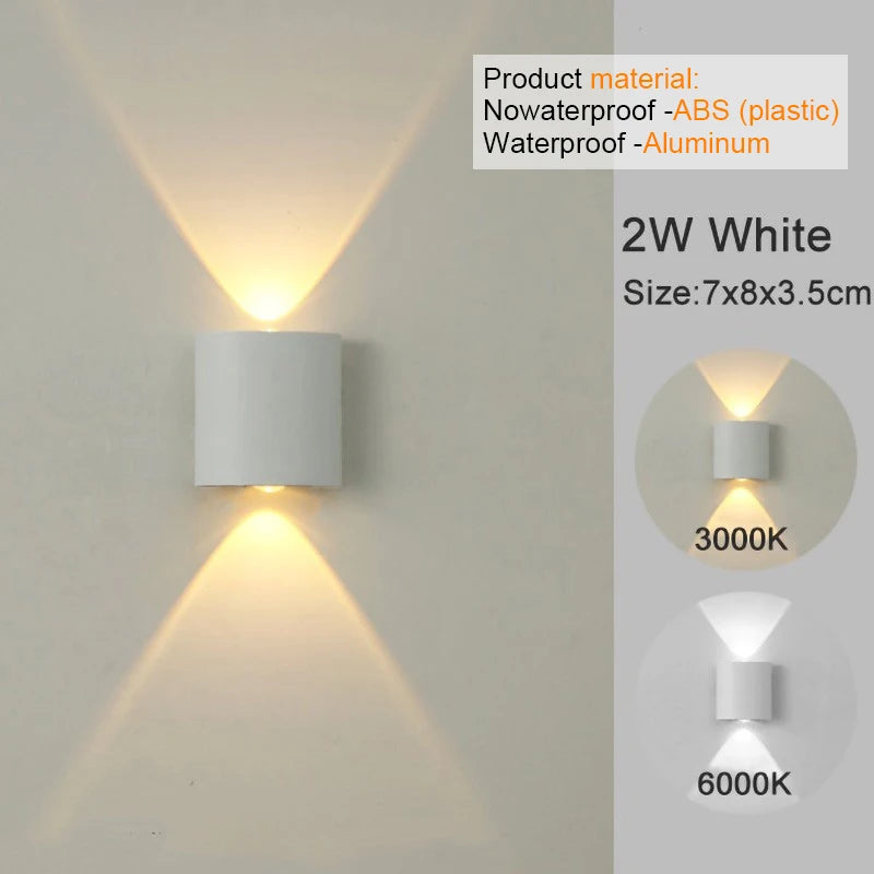 Modern LED Wall Sconce – Up & Down Indoor/Outdoor Light