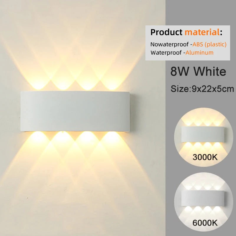 Modern LED Wall Sconce – Up & Down Indoor/Outdoor Light