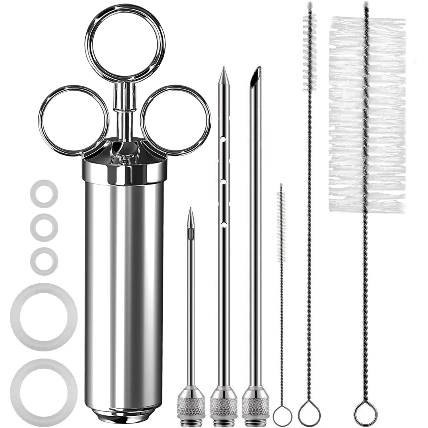Leeseph Meat Injector – 304 Stainless Steel with 3 Needles