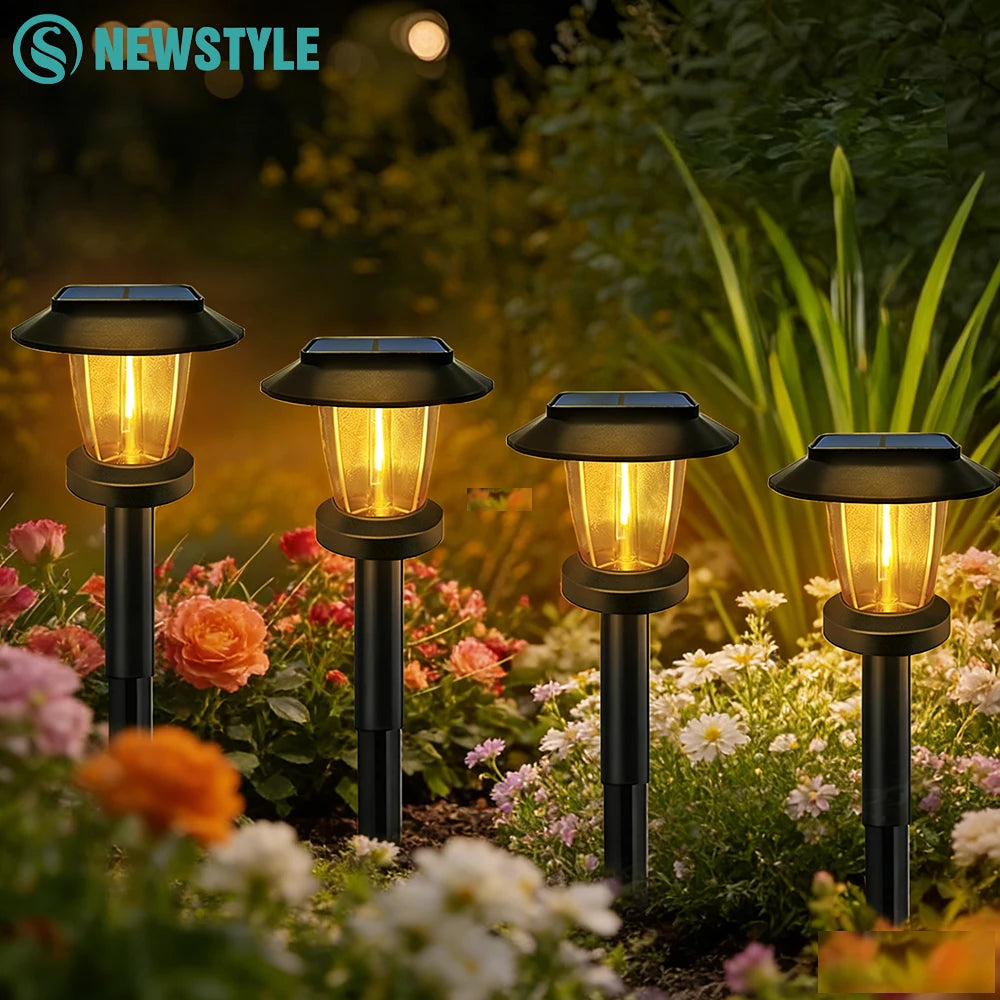 Solar Pathway Lights – Warm White Waterproof Garden Lights