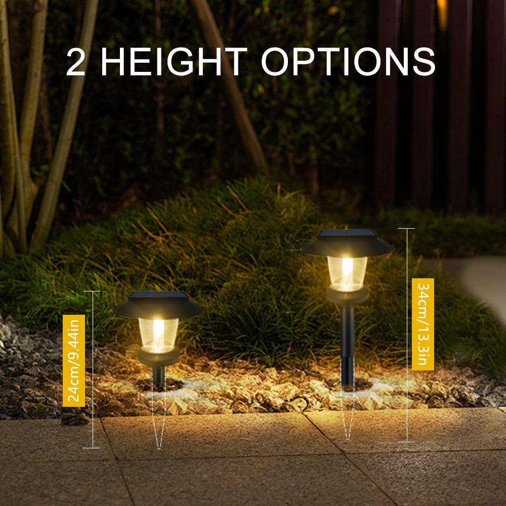 Solar Pathway Lights – Warm White Waterproof Garden Lights