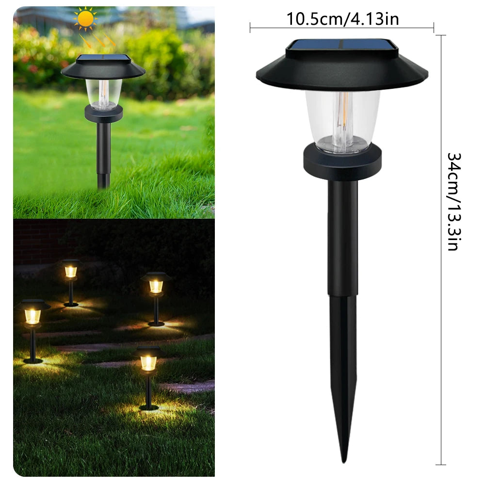 Solar Pathway Lights – Warm White Waterproof Garden Lights