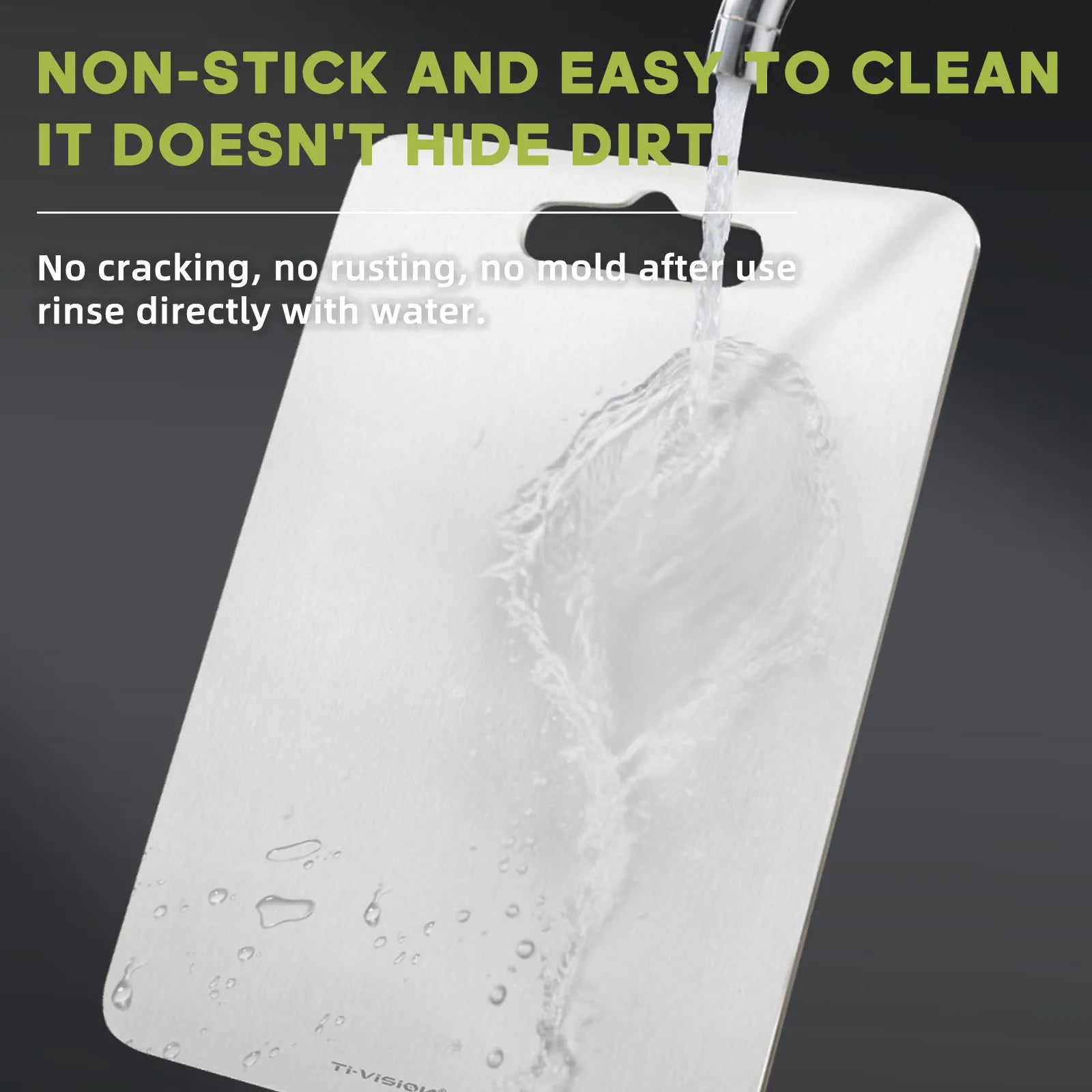 Food Grade Pure Titanium Cutting Board - Antibacterial Odorless, Knife-Safe Non-Stick for Daily Meal Prep