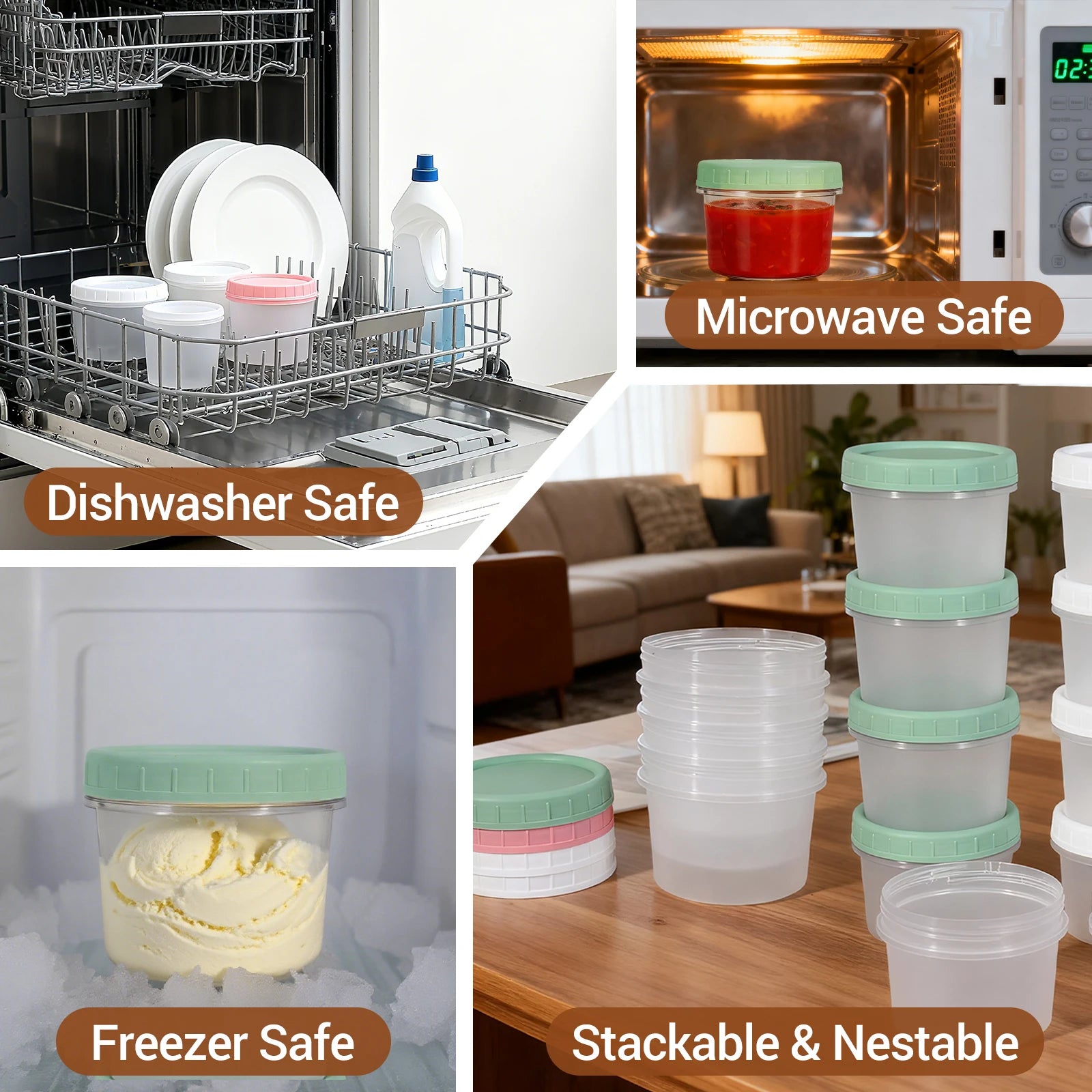 Leak-Proof Food Storage Containers – BPA-Free with Lids