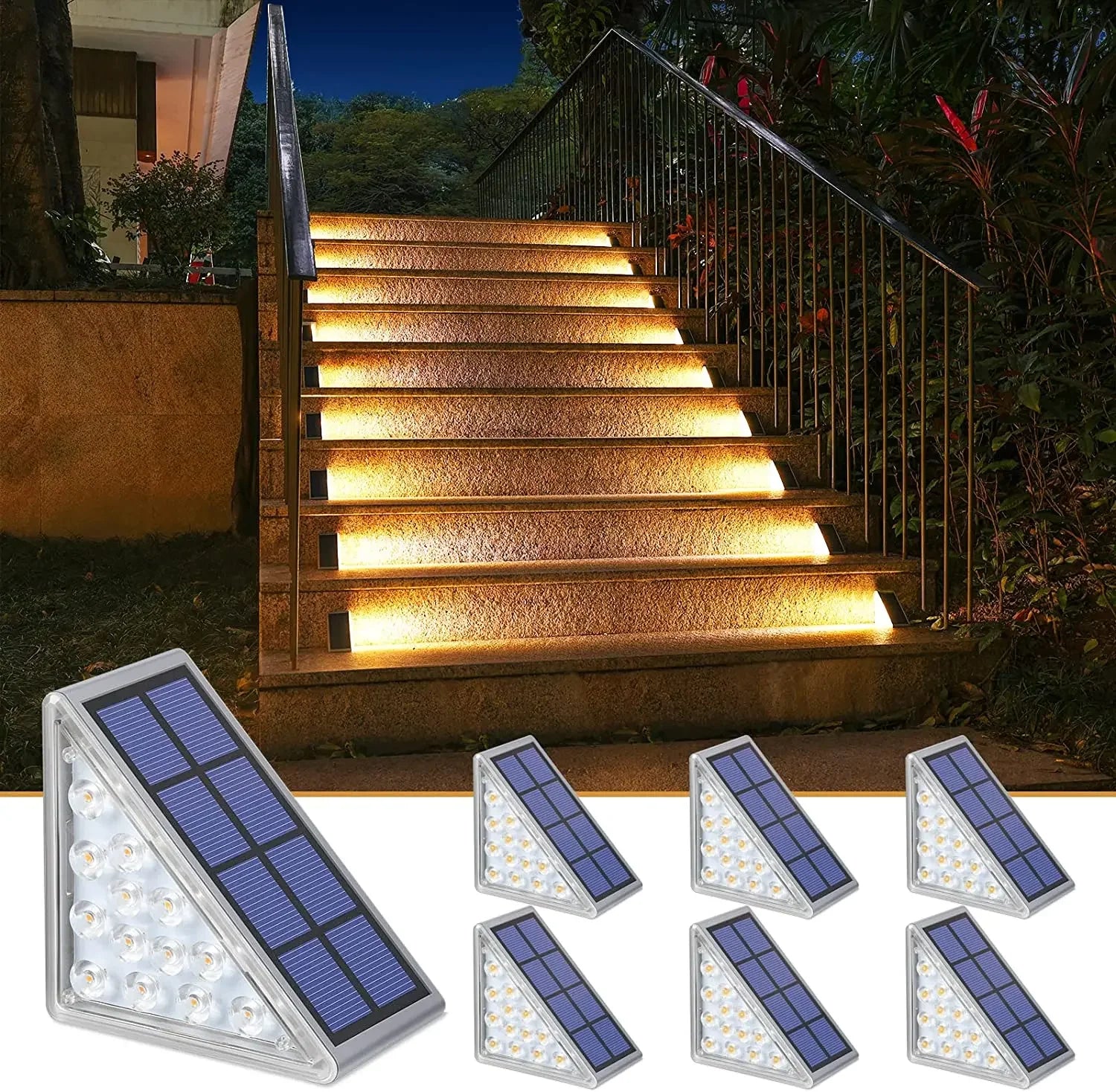 Solar LED Step Light – IP67 Waterproof Stair Lamp