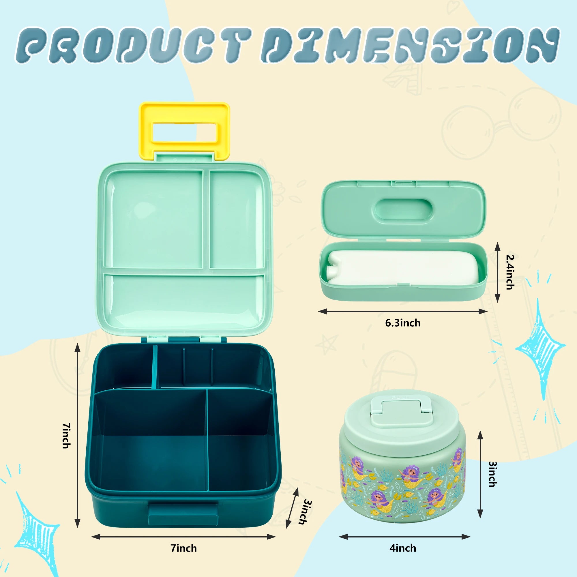 Kids Bento Lunch Box – Leak-Proof with Insulated Jar