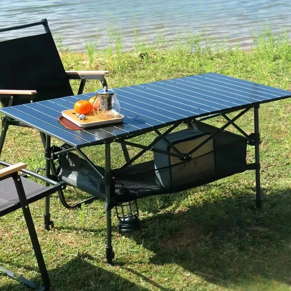 Outdoor Folding Table Easy To Install Camping Desk Aluminum Alloy Lightweight Picnic Tables Portable Storage Egg Roll Long Desks