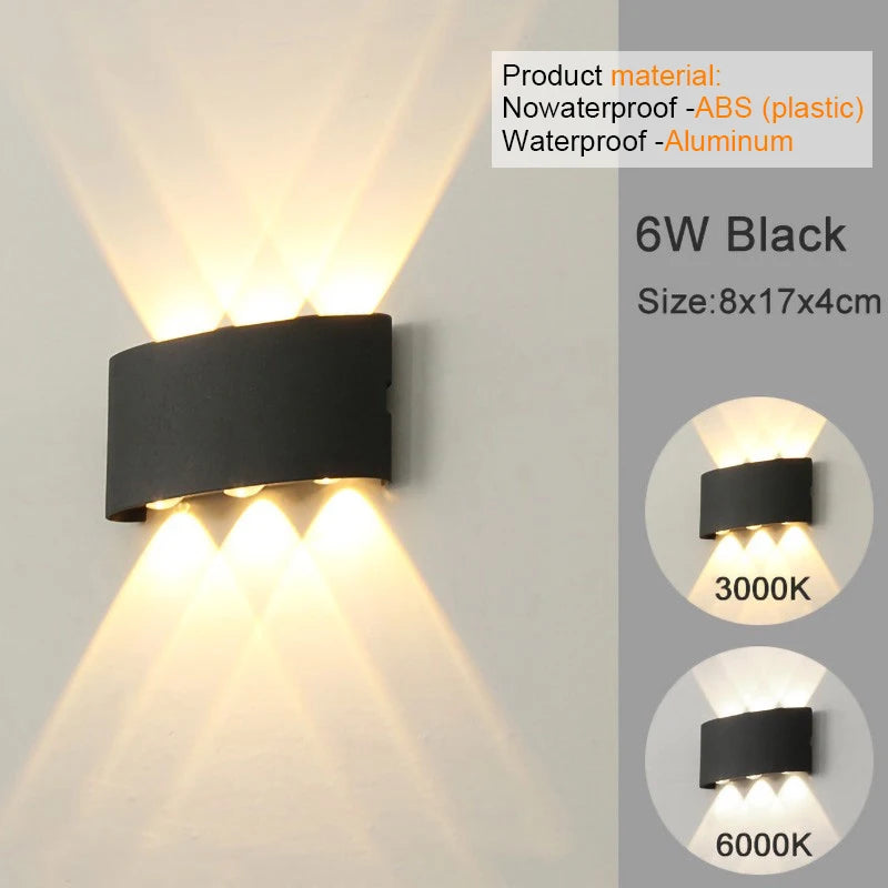 Modern LED Wall Sconce – Up & Down Indoor/Outdoor Light