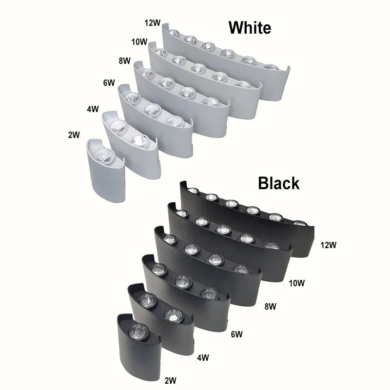 Modern LED Wall Sconce – Up & Down Indoor/Outdoor Light