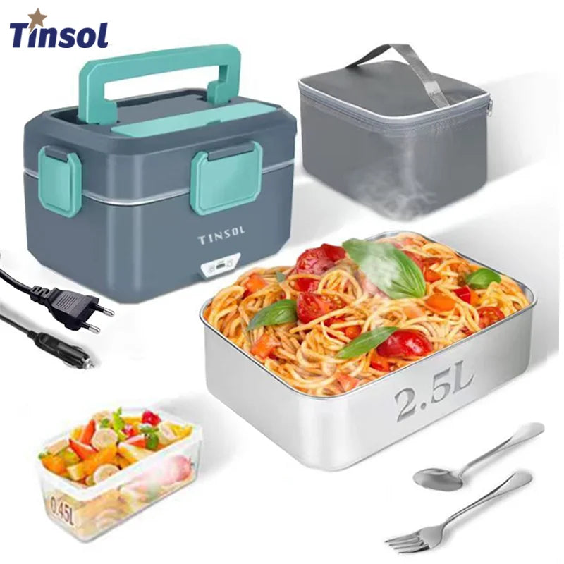 TINSOL 3.5L Electric Heated Lunch Box – Fast 90W Heating