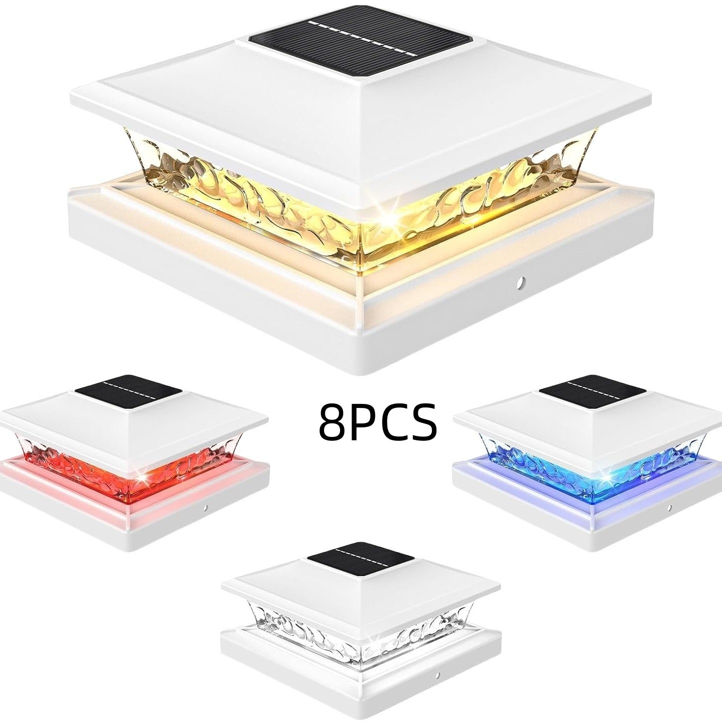 Outdoor Villa Railing LED Two-color Courtyard Lighting Solar Night Light