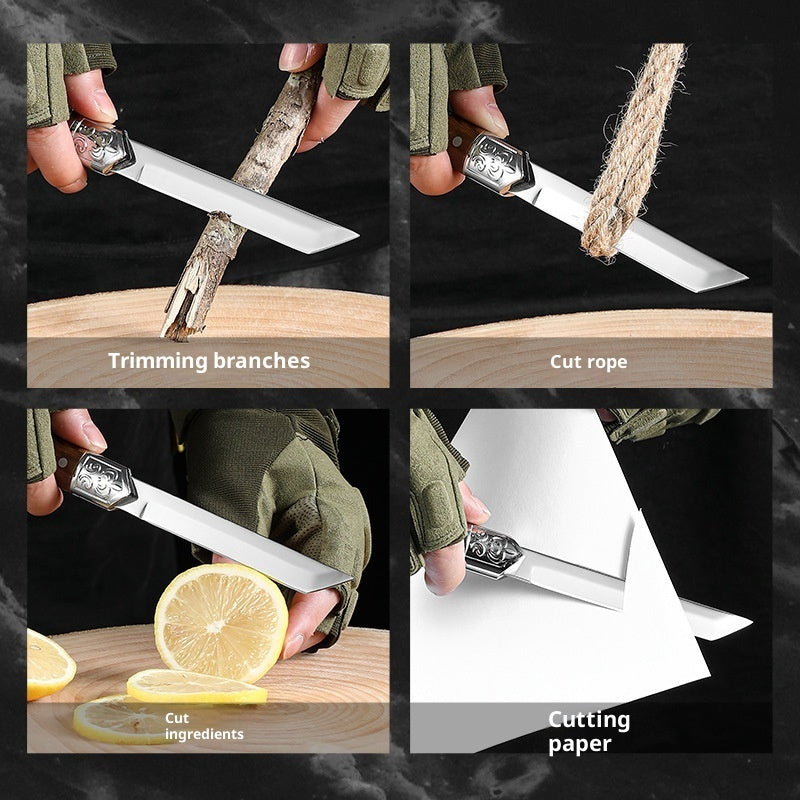 Outdoor BBQ High Hardness Wilderness Survival Knife